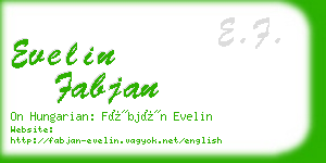 evelin fabjan business card